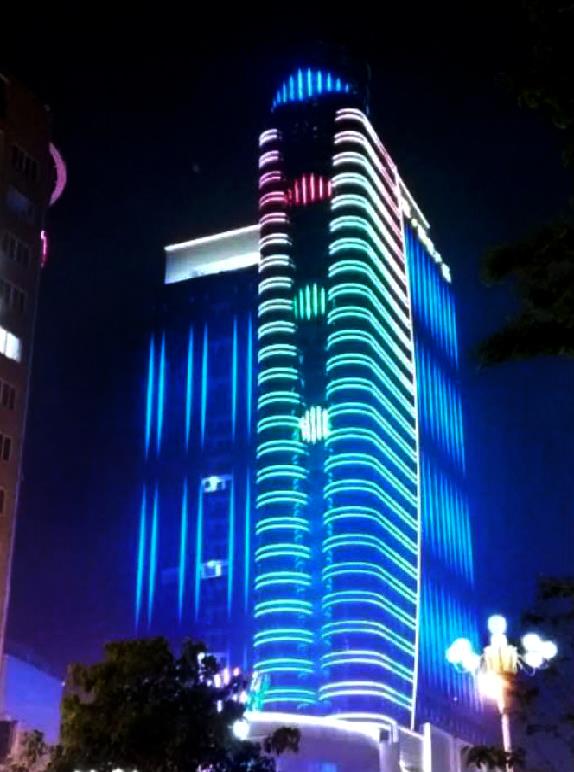 寫字樓外墻照明設計鳥瞰圖